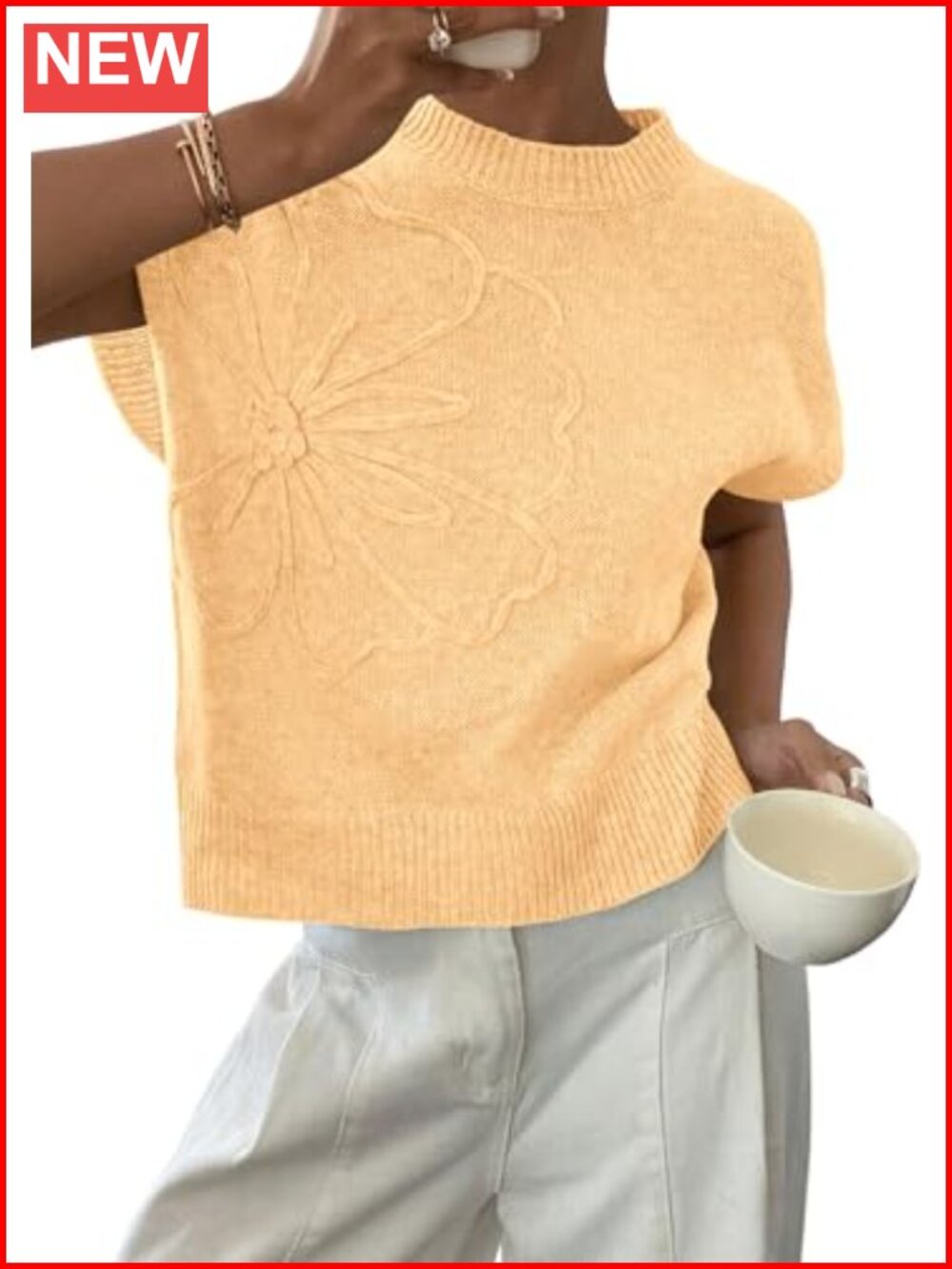 Women's Summer Short Cap Sleeve Sweater Vest